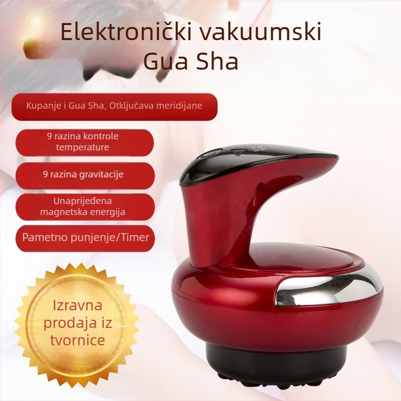 Rongtai Bežični masažni uređaj s vakuumskim usisavanjem i alatom za struganje, kućna upotreba, prijenosno, baterija 1200–2000 mAh, IPX4, certifikat 2012102