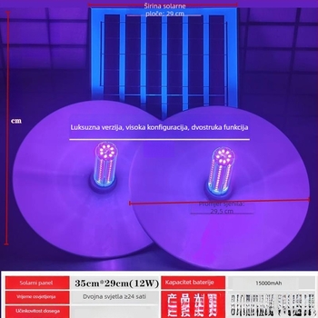 Solarna lampa za hvatanje insekata u ribnjaku s LED osvjetljenjem, pokrivenost 61 m²+ i više, pametno umrežavanje