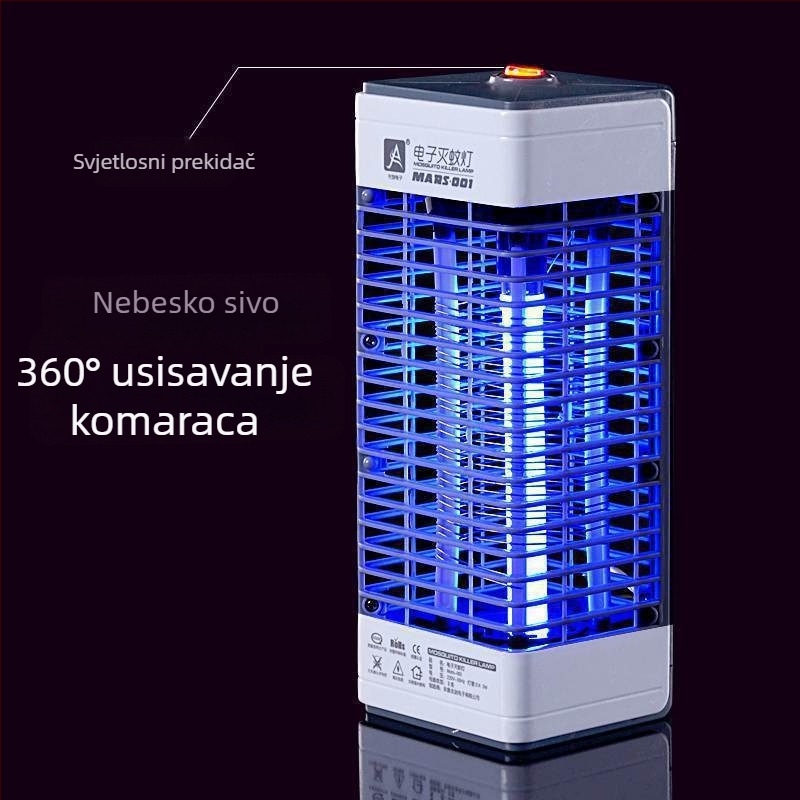 Kućna lampa za ubijanje komaraca — zidna montaža, fotokatalizator unutarnja jedinica, električni udar, 220V, model MARS-001