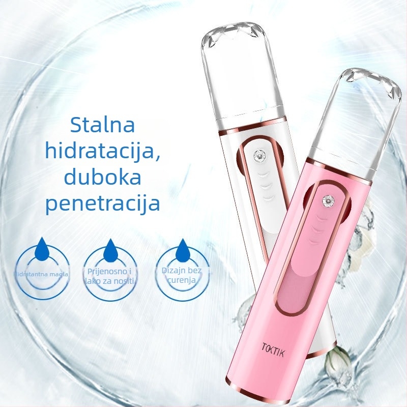 Toktik T-006 ručni uređaj za hidrataciju s nano maglom, USB punjivi ovlaživač, hladni sprej, vrijeme magle 11–30 s