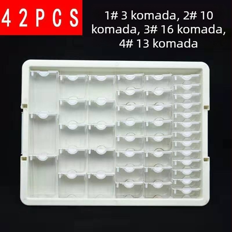Stolni organizator za nakit, plastični, 1 sloj, višefunkcionalan, prenosiv, otporan na prašinu i vlagu, antioksidativan, s pretincima