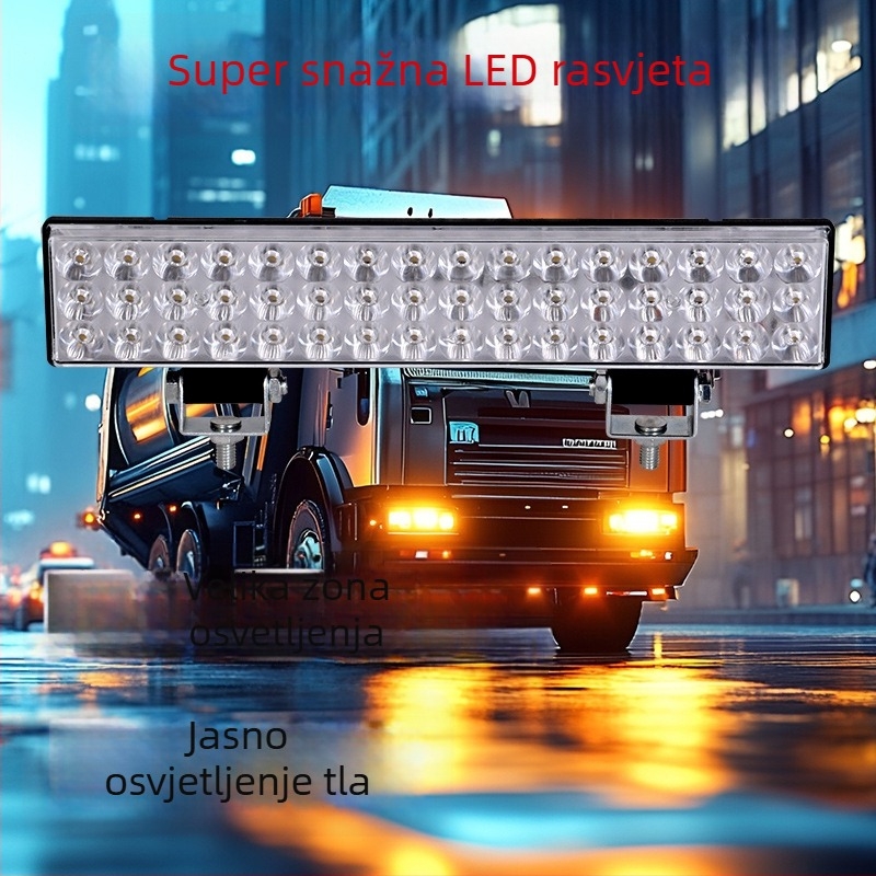 LED reflektor s plosatim zrcalom za prednje svjetlo električnog tricikla – 12–60 V univerzalno, 30 W, ≥1800 lm, IP68, dizajn za odvode topline