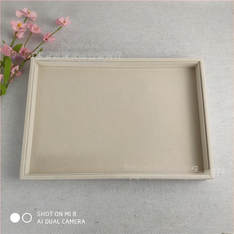 Paleta za izlaganje nakita s ravnim pločama; materijal: PU flanel koža MDF