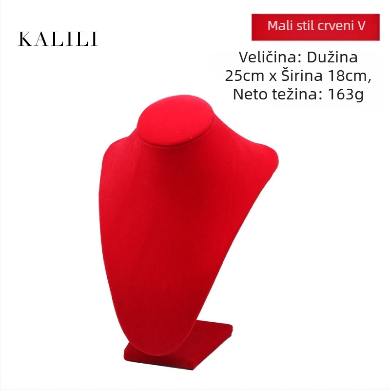Stalak za ogrlice s crvenim V-izrezom vrata, stil Art Wind, materijal: Drugo, godina/sezona: Drugo