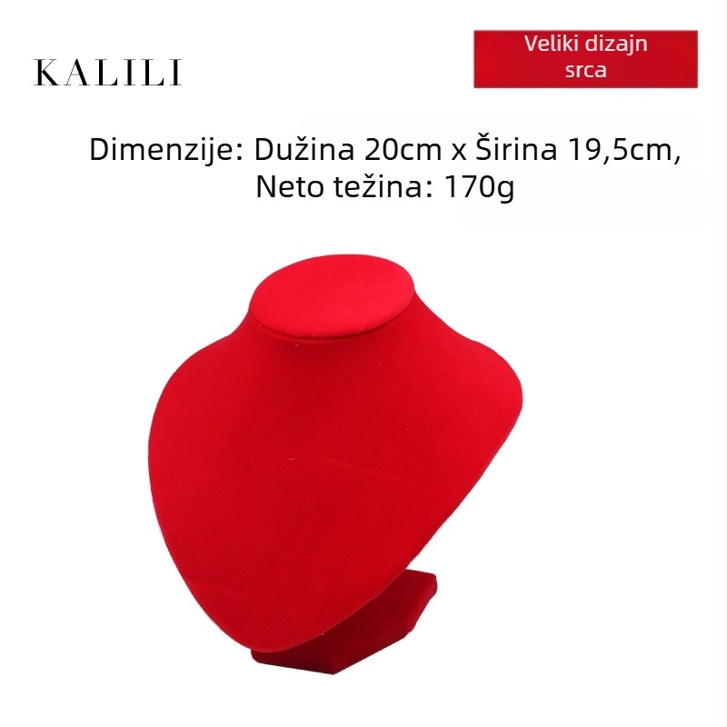 Stalak za ogrlice s crvenim V-izrezom vrata, stil Art Wind, materijal: Drugo, godina/sezona: Drugo