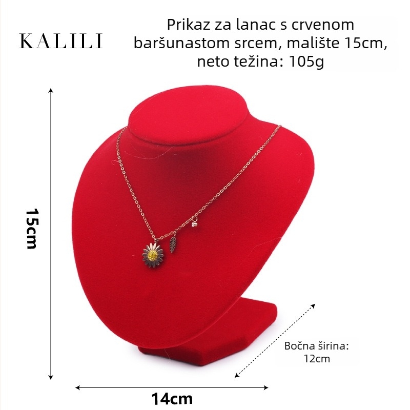 Stalak za ogrlice s crvenim V-izrezom vrata, stil Art Wind, materijal: Drugo, godina/sezona: Drugo