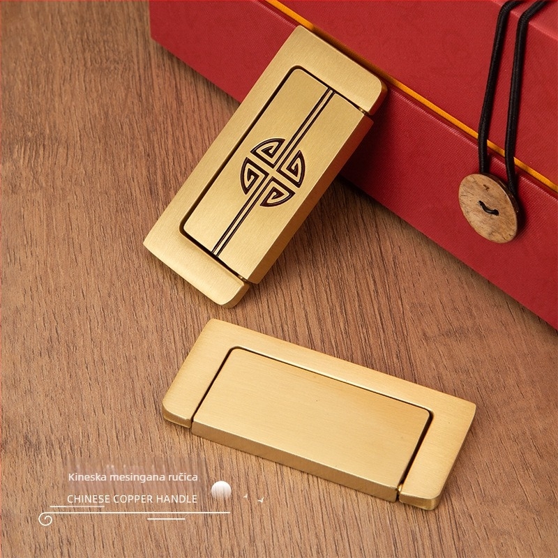 Bakrena drška za ladicu, skrivena ugrađena izvedba, Novi kineski stil, model CP021/CP023, marka Meihong
