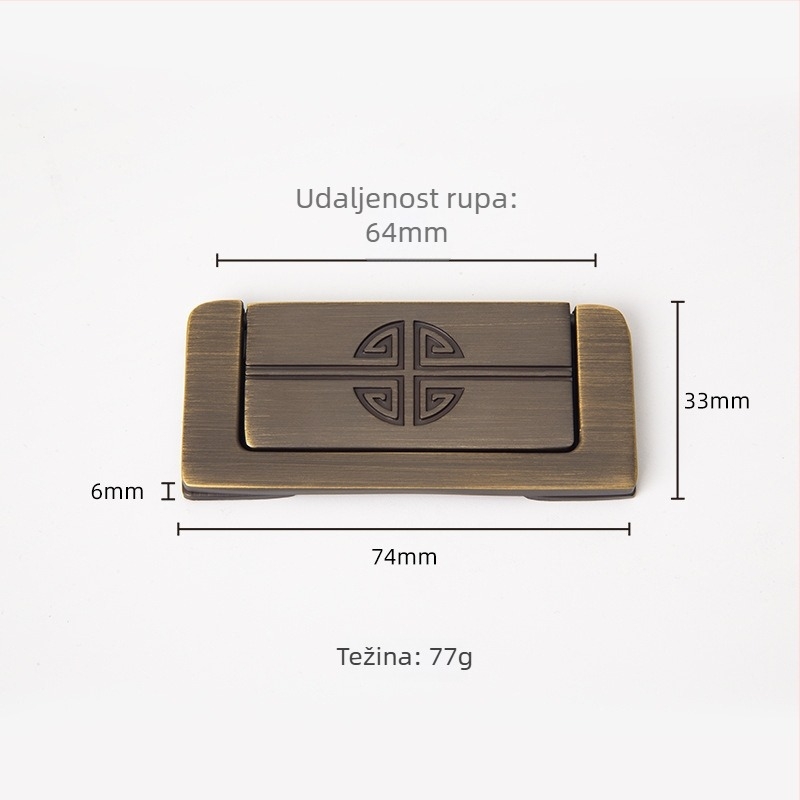 Bakrena drška za ladicu, skrivena ugrađena izvedba, Novi kineski stil, model CP021/CP023, marka Meihong