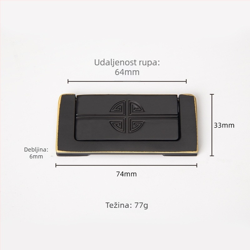 Bakrena drška za ladicu, skrivena ugrađena izvedba, Novi kineski stil, model CP021/CP023, marka Meihong