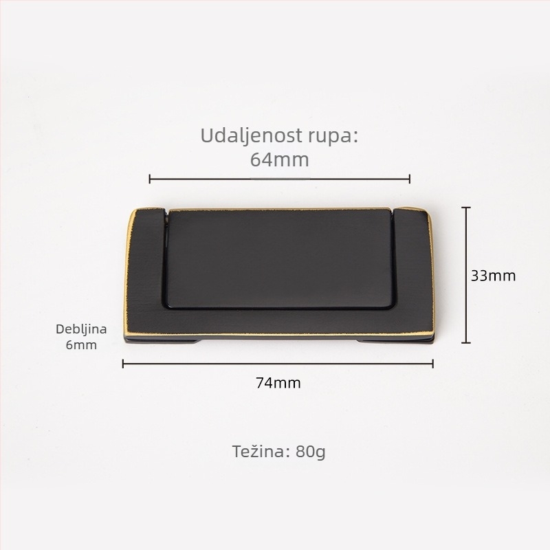 Bakrena drška za ladicu, skrivena ugrađena izvedba, Novi kineski stil, model CP021/CP023, marka Meihong