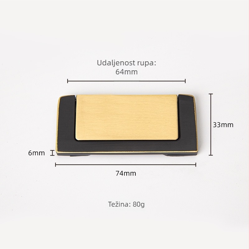 Bakrena drška za ladicu, skrivena ugrađena izvedba, Novi kineski stil, model CP021/CP023, marka Meihong