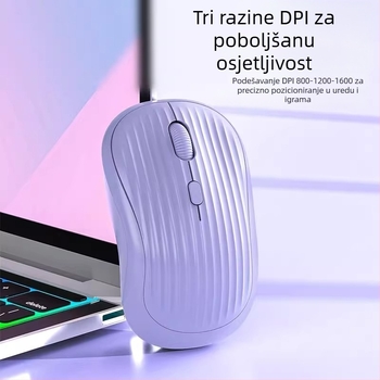 Bluetooth bežični miš za Huawei notebook — 2,4G + Bluetooth, 1600 DPI, ponovno punjiv, tih rad, USB napajanje (uključen kabel za punjenje)