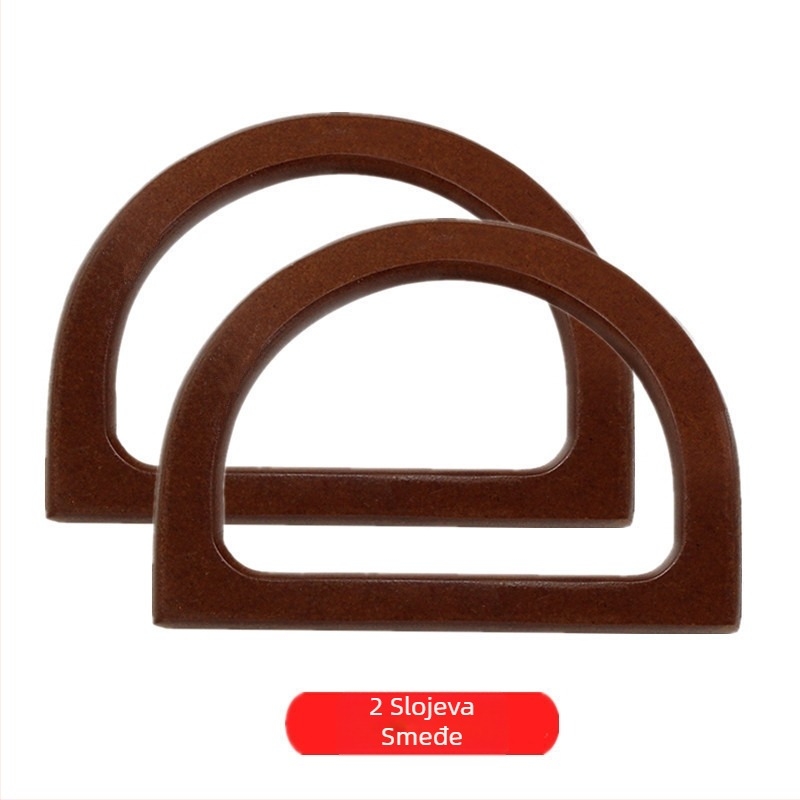 Držač za torbu od drveta – kružni drveni držač, ručno izrađena bambusova ručka, gradski minimalistički stil, proljeće 2024