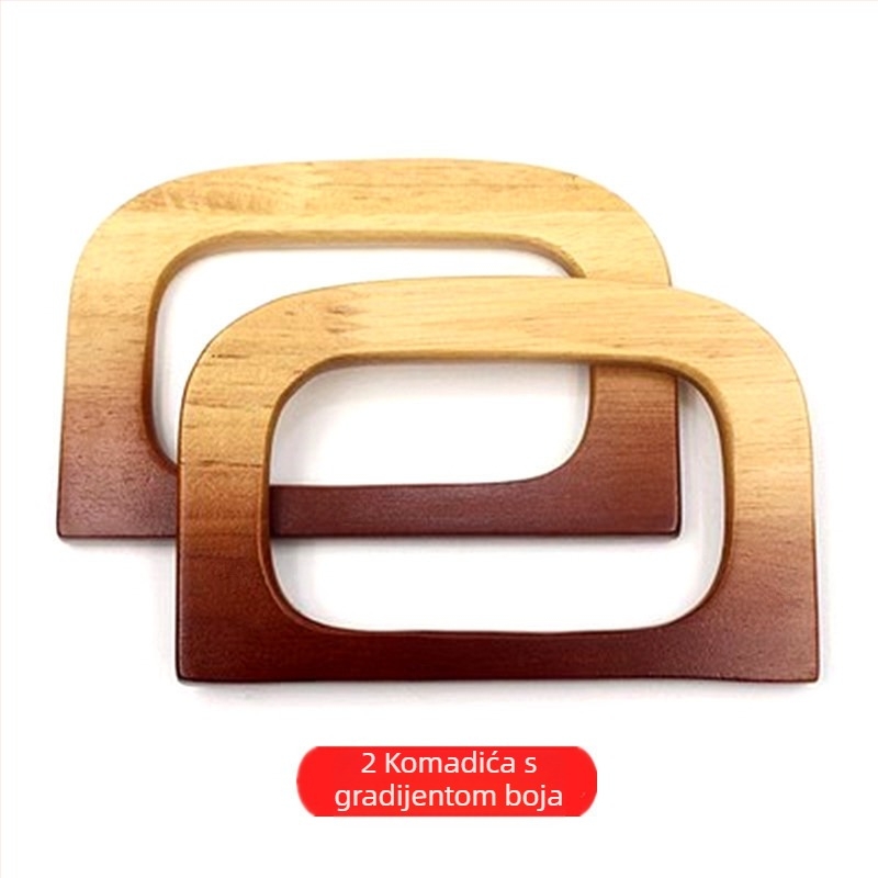 Držač za torbu od drveta – kružni drveni držač, ručno izrađena bambusova ručka, gradski minimalistički stil, proljeće 2024