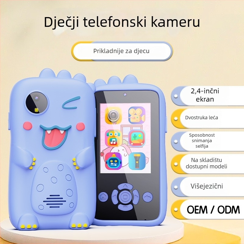 Dječja mini kamera s 2,0-inčnim LCD-om, podrška TF kartici, ABS kućište, trajanje baterije 1–2 sata, video i fotografiranje, filtri