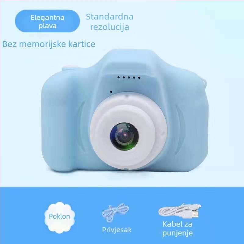 Dječja digitalna mini kamera X200 Folding Box – 200W piksela, TF kartica pohrana, Video i fotografija, Filtri