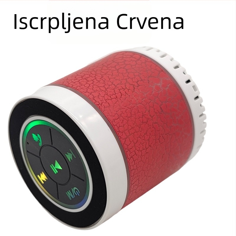 Bluetooth bežični vanjski mini subwoofer s promjenjivim svjetlima, 3 W @ 4 Ω, IPX2, ugrađena baterija 4000–6000 mAh