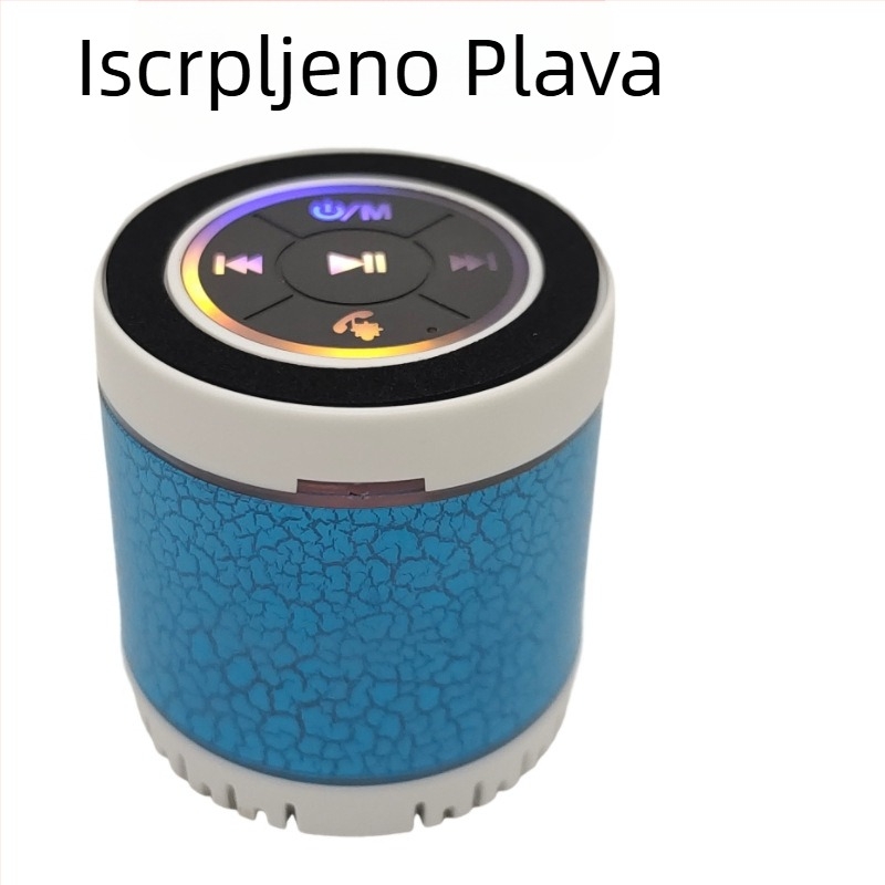 Bluetooth bežični vanjski mini subwoofer s promjenjivim svjetlima, 3 W @ 4 Ω, IPX2, ugrađena baterija 4000–6000 mAh