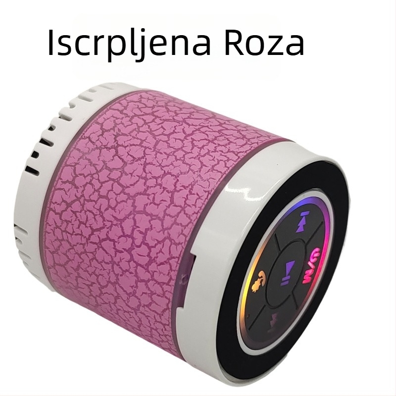 Bluetooth bežični vanjski mini subwoofer s promjenjivim svjetlima, 3 W @ 4 Ω, IPX2, ugrađena baterija 4000–6000 mAh