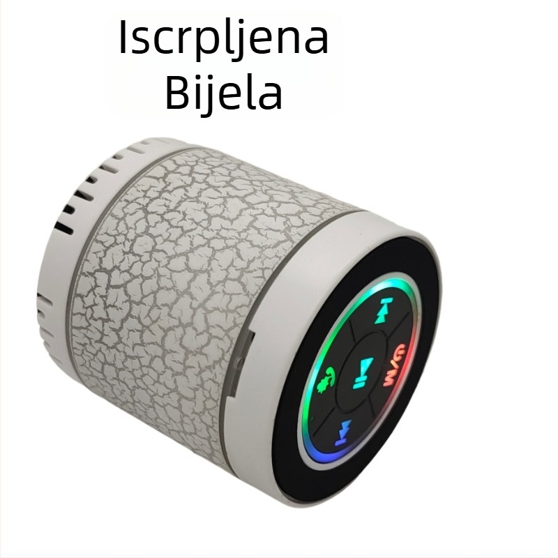 Bluetooth bežični vanjski mini subwoofer s promjenjivim svjetlima, 3 W @ 4 Ω, IPX2, ugrađena baterija 4000–6000 mAh