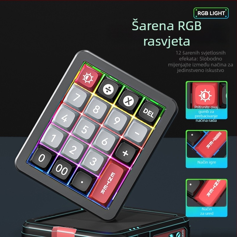 Žičana gaming tipkovnica s mehaničkim prekidačima i RGB osvjetljenjem, do 87 tipki
