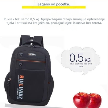 Unisex školski ruksak s prugastim uzorkom, kapaciteta 36–55 L, Oxford platno, ergonomska podrška leđa, kompatibilan s 16-inčnim laptopom