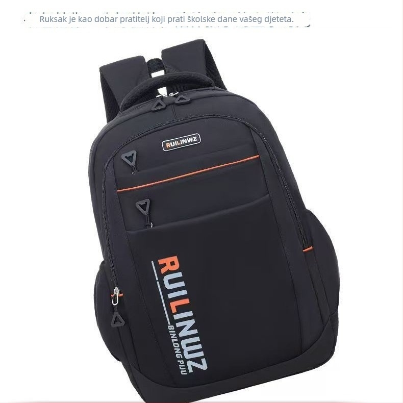 Unisex školski ruksak s prugastim uzorkom, kapaciteta 36–55 L, Oxford platno, ergonomska podrška leđa, kompatibilan s 16-inčnim laptopom