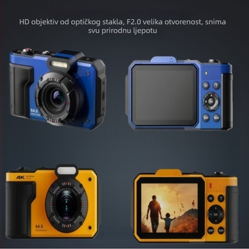 Dc603 Digitalni fotoaparat – ultra-tanki, stabilizacija slike, sportski kompakt s CCD senzorom 1/1.7 inča; 18x optički zoom; 4000x3000 rezolucija; 128GB ugrađene memorije