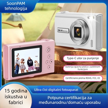 Mini CCD digitalni fotoaparat sa senzorom 1/1.8 inch, 24MP+, 2.3 inch LCD, optička stabilizacija, potpuno ručno upravljanje
