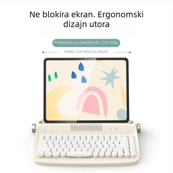 Actto/Anshan B303 Bluetooth bežična tipkovnica za tablet PC, u retro stilu pisaće mašine