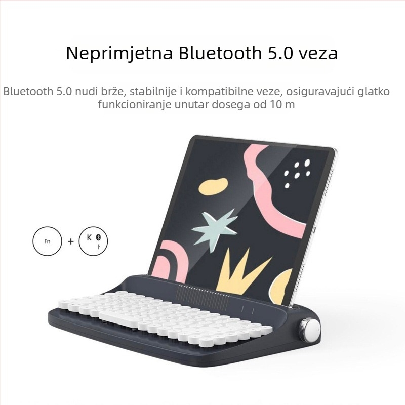 Actto/Anshan B303 Bluetooth bežična tipkovnica za tablet PC, u retro stilu pisaće mašine