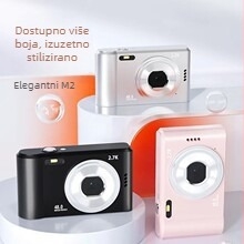 Selfie CCD digitalni fotoaparat M01 — prijenosni putni fotoaparat s 8x optičkim zoomom, CCD senzor 1/1.7, elektronička stabilizacija slike, pohrana na TF karticu
