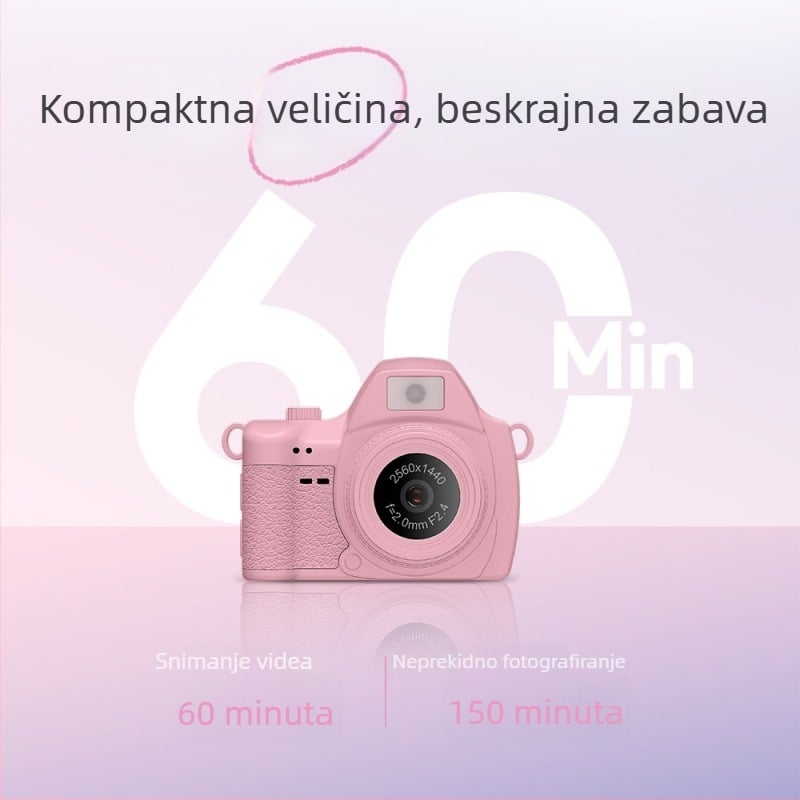 Retro bez zrcala digitalna kamera, 2K, model Q161, 1,47-inčni LCD, TF kartica, snimanje videa i fotografiranje