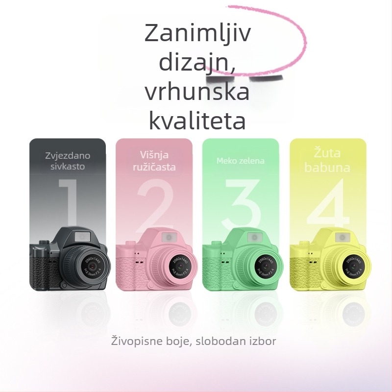 Retro bez zrcala digitalna kamera, 2K, model Q161, 1,47-inčni LCD, TF kartica, snimanje videa i fotografiranje