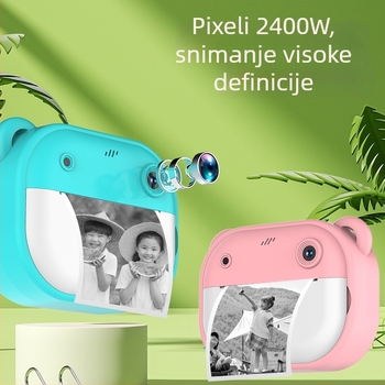 Y600 Dječja kamera-igra s tiskom fotografija – 1080P, TF kartica, baterija 3–4 sata