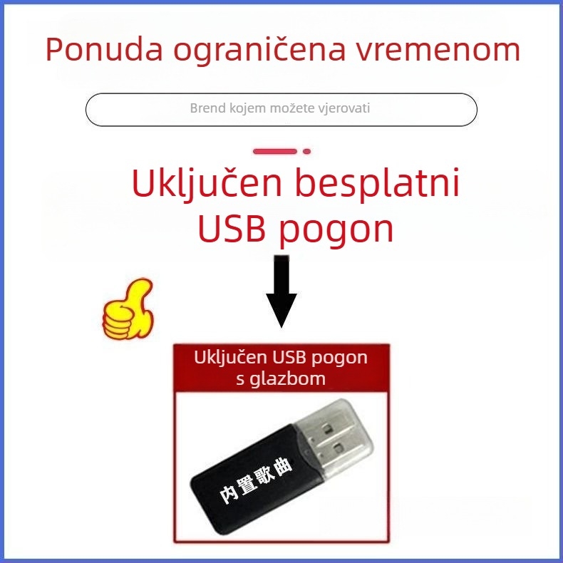 Ogromni Bluetooth zvučnik s dubokim basom, kreativni audio uređaj