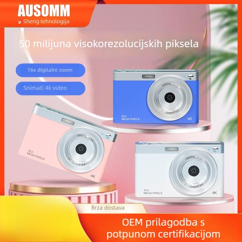 4K digitalna kamera s CMOS senzorom 24MP, 16x optički zum, periskopski objektiv