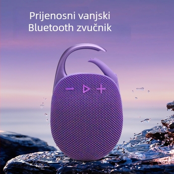 Clip5 bežični Bluetooth zvučnik s kukom, vodootporan IPX6, 5W, Bluetooth 5.3, 100 Hz–20 kHz, ugrađena baterija 500–800 mAh