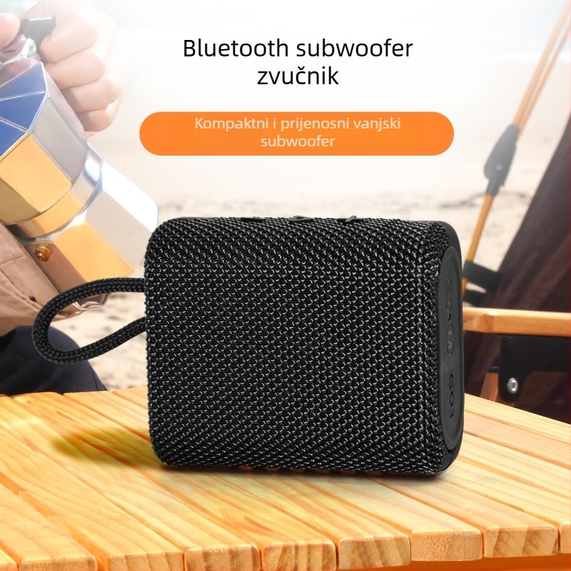 Prijenosni Bluetooth zvučnik s ugrađenim subwooferom – IPX6 vodootporan, 3W izlaz, 60Hz-15kHz, Bluetooth 5.0, baterija 1000–1200mAh