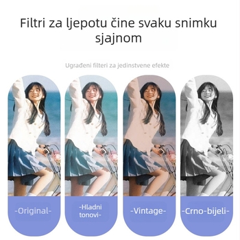 Fotoaparat s dvostranim zaslonom CCD za studente – retro periskop objektiv, 8MP CMOS senzor, 8x optički zum, 1280×1024 HD, pohrana na TF karticu, USB 2.0