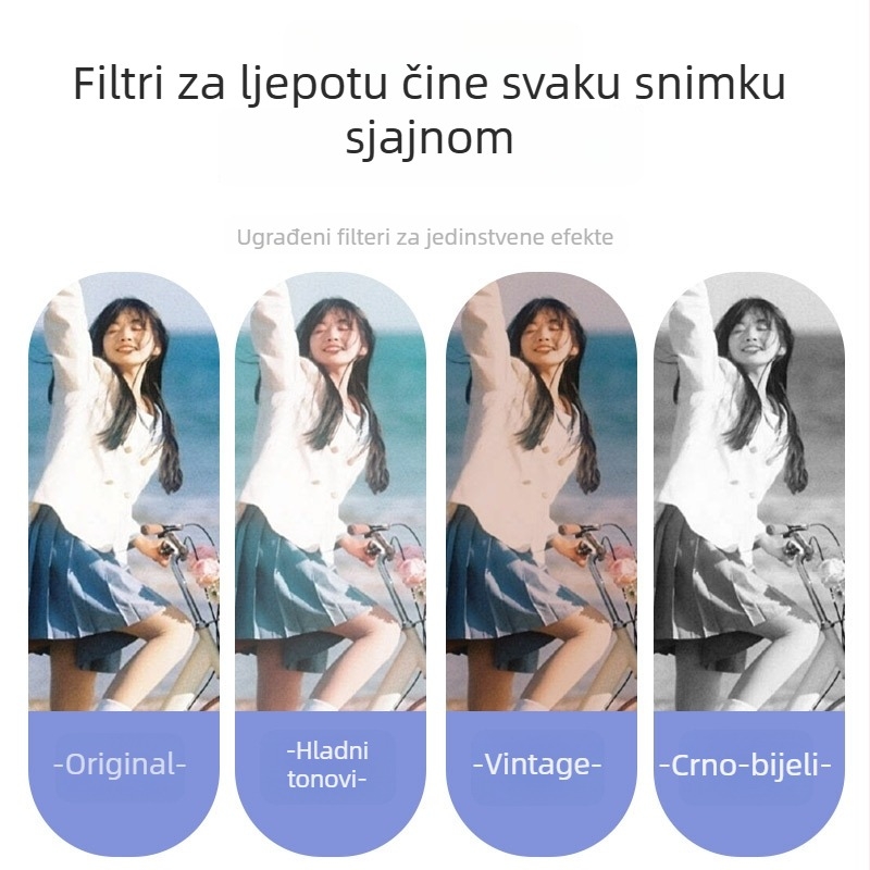Fotoaparat s dvostranim zaslonom CCD za studente – retro periskop objektiv, 8MP CMOS senzor, 8x optički zum, 1280×1024 HD, pohrana na TF karticu, USB 2.0