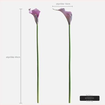 Umjetna Calla Lily - Jedna grana, 3D ispis, vjenčani rekviziti i rekviziti za fotografiju, kućna dekoracija
