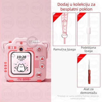 Zaštitno kućište s mačjim uzorkom za Huawei dječji sat 5X Pro/4 Pro i slatka pletena traka za nošenje oko vrata 5/5X
