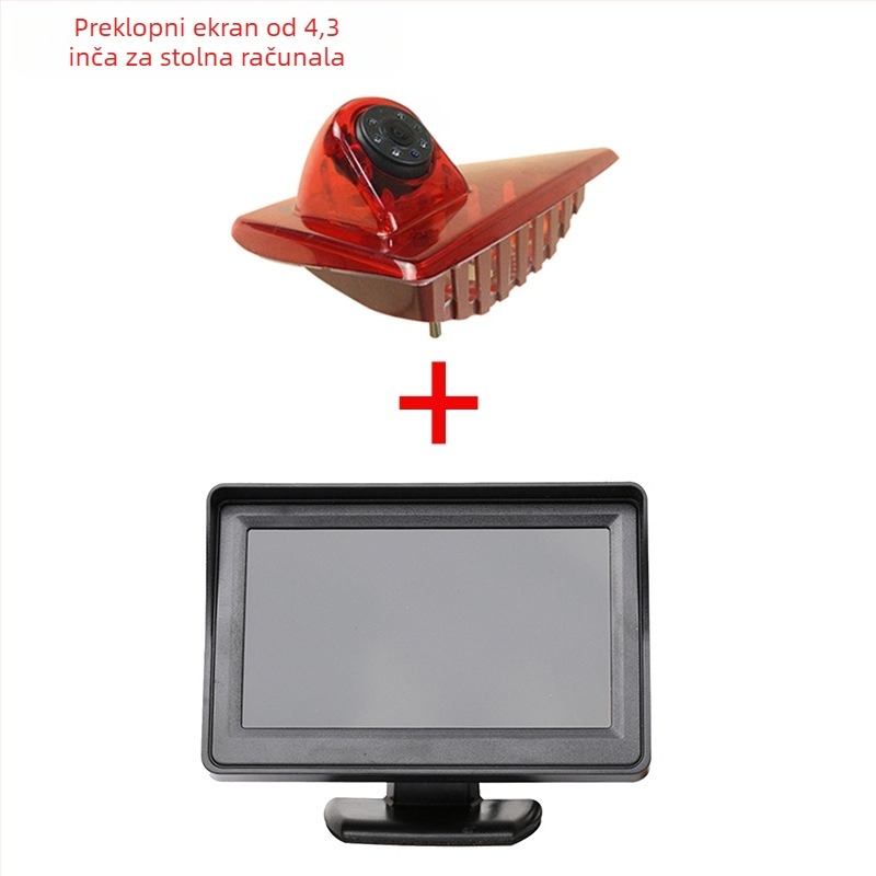 Kamera za vožnju unatrag s visokom svjetlosnom lampom kočnice za Nissan, Opel i Renault, 170° kut gledanja, 12V, AV video, model JH-2023112507
