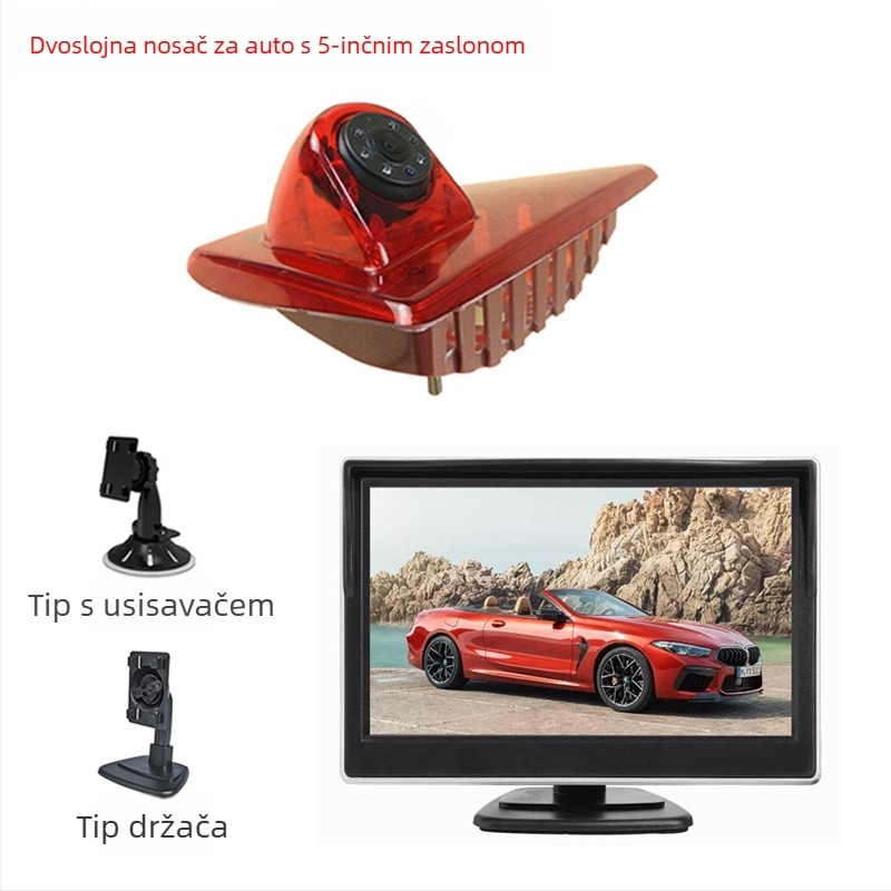 Kamera za vožnju unatrag s visokom svjetlosnom lampom kočnice za Nissan, Opel i Renault, 170° kut gledanja, 12V, AV video, model JH-2023112507