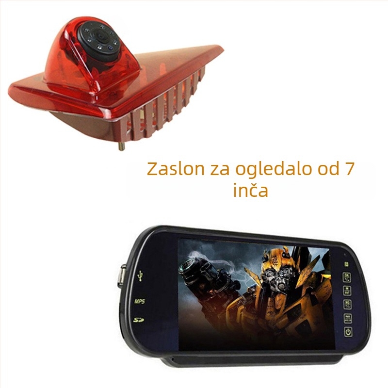 Kamera za vožnju unatrag s visokom svjetlosnom lampom kočnice za Nissan, Opel i Renault, 170° kut gledanja, 12V, AV video, model JH-2023112507