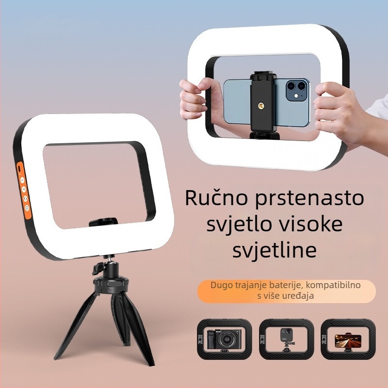 YM200 Ručna LED rasvjeta za dopunjavanje za vanjske prijenose uživo, ljepotu fotografije, fotografiju sa kućicom za zečeve, stolna kružna rasvjeta
