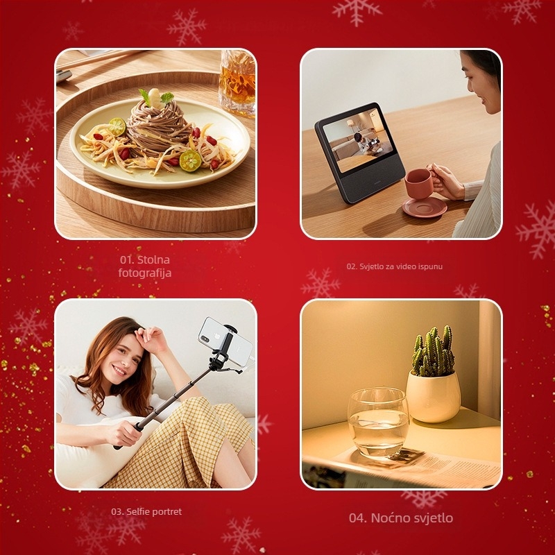 Selfie svjetlo za mobitel, punjivo, model HRY105, 5.6W, 5V, ugrađena baterija, ručno držanje