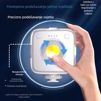 Mini rasvjeta za dopunu za ručno prijenos uživo, RGB LED za fotografiju i video, tri boje temperature, 5W pri 5V