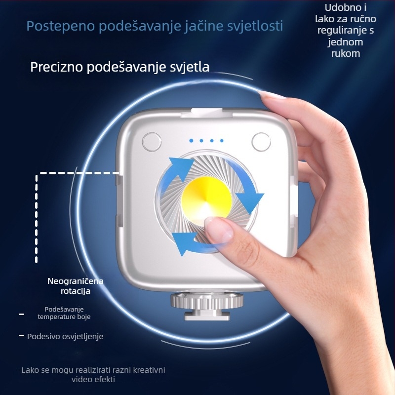 Mini rasvjeta za dopunu za ručno prijenos uživo, RGB LED za fotografiju i video, tri boje temperature, 5W pri 5V